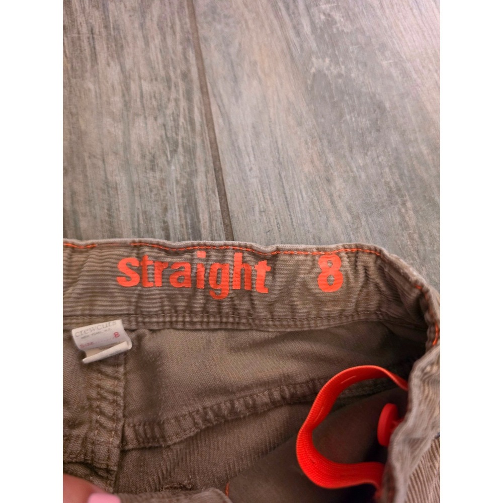 Crewcuts Boys Tan Corduroy Straight Leg Pants Adjustable Waist Khaki Size 8 - Picture 2 of 13